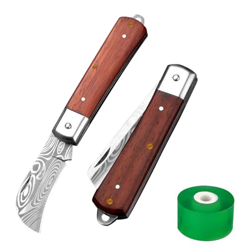 HASTHIP® Grafting Cutter Tool with 1 Roll Grafting Tape Curved Steel Folding Grafting Cutter Tool Anti-slip Wooden Handle Design Portable Grafting Cutter Cleft Grafting Tool for Fruit Tree, Flower HASTHIP® Grafting Cutter Tool with 1 Roll Grafting Tape Curved Steel Folding Grafting Cutter Tool Anti-slip Wooden Handle Design Portable Grafting Cutter Cleft Grafting Tool for Fruit Tree, Flower